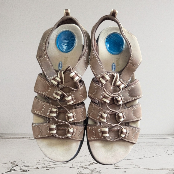 Dr. Scholl's Natual Spot Tan Strappy Sandals Size 7 1/2 - Picture 1 of 8